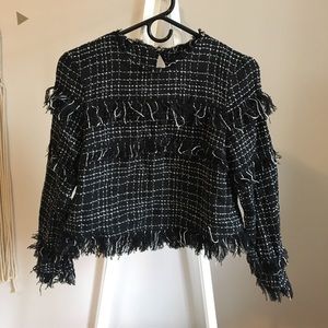 Zara Tweed Top