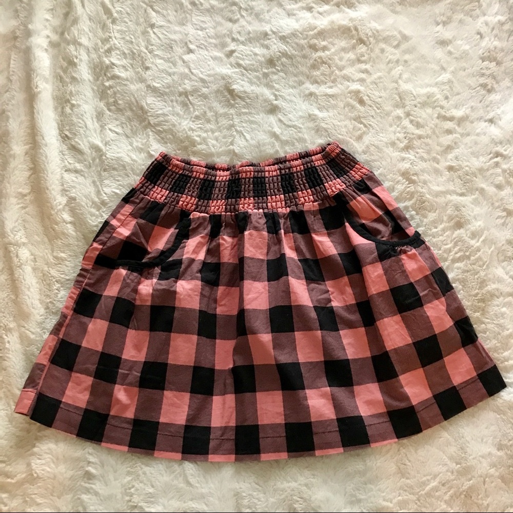 Black and Pink Checkered Skirt with Pockets!