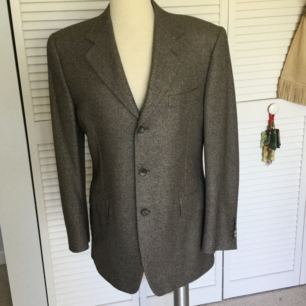 CANALI cashmere and silk gray tweed sports coat