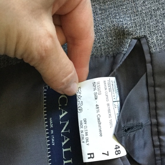 CANALI cashmere and silk gray tweed sports coat - Picture 5 of 7