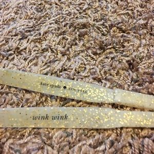 Kate spade glasses holder-Creme gold sparkles