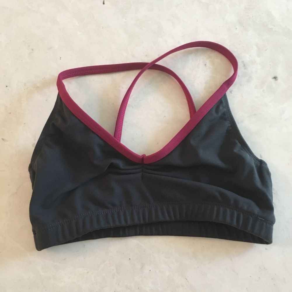 Grey dance sports bra