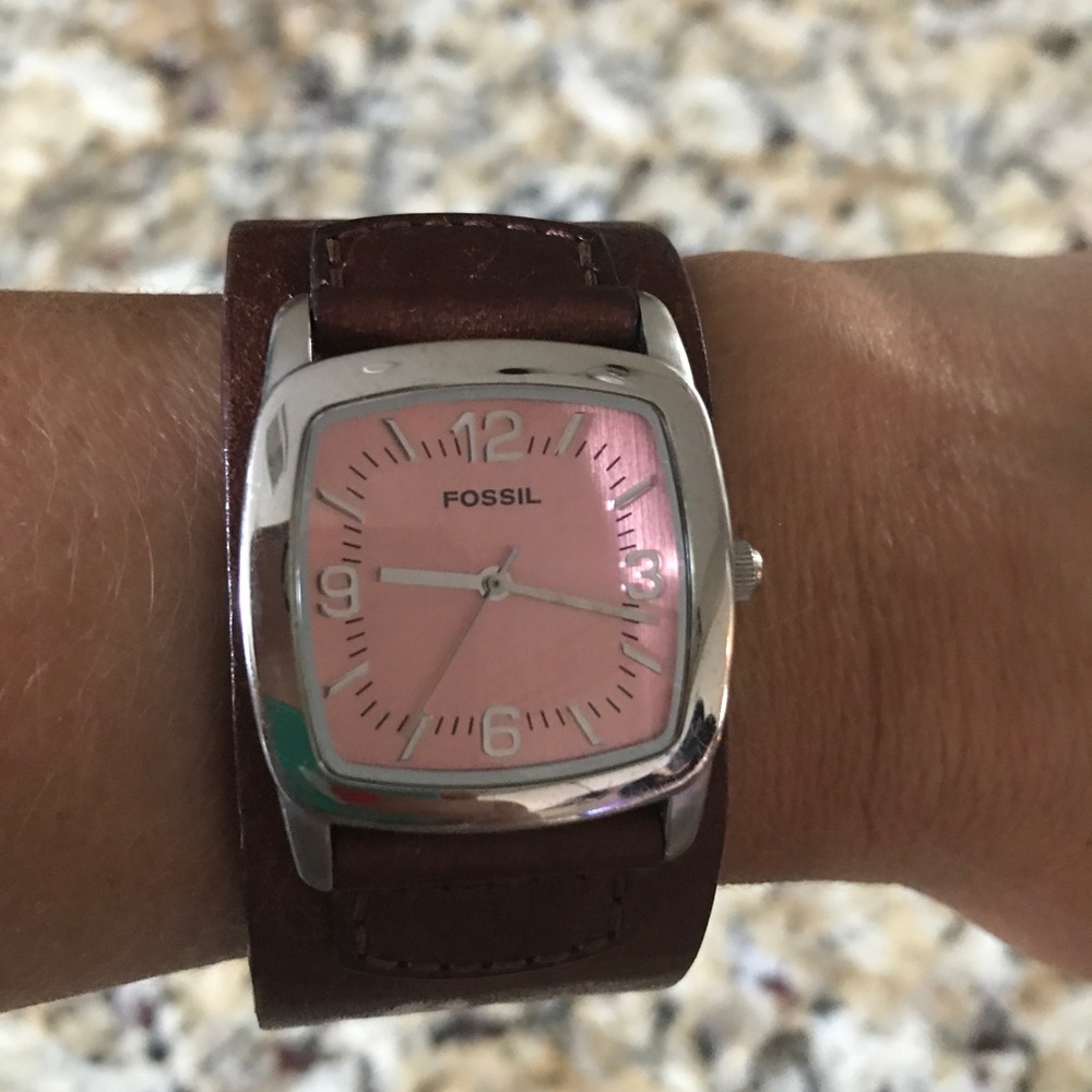 Fossil Wide-Band Leather Watch