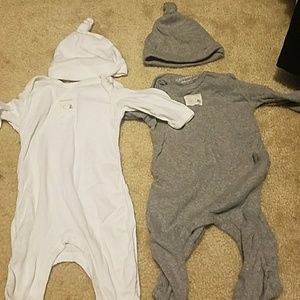 Burts bees coverall and hat set