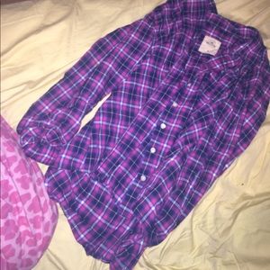 Pink Hollister Flannel