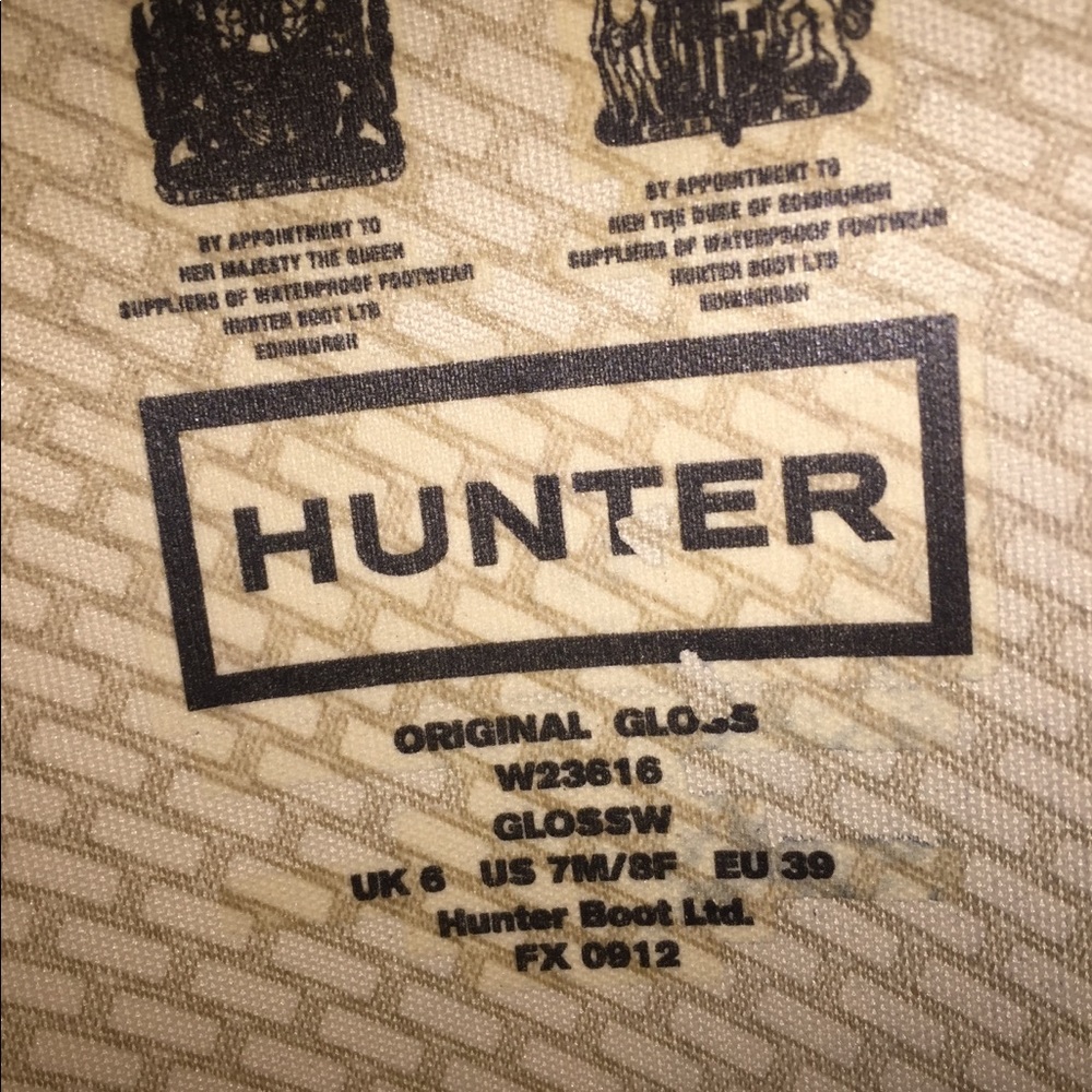 Red authentic Hunter boots!