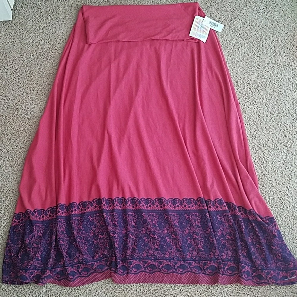 NWT pink with navy lace detail LuLaRoe Maxi