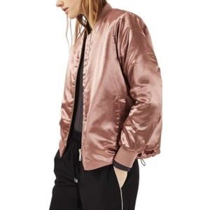 Topshop Pink Sven Bomber Jacket