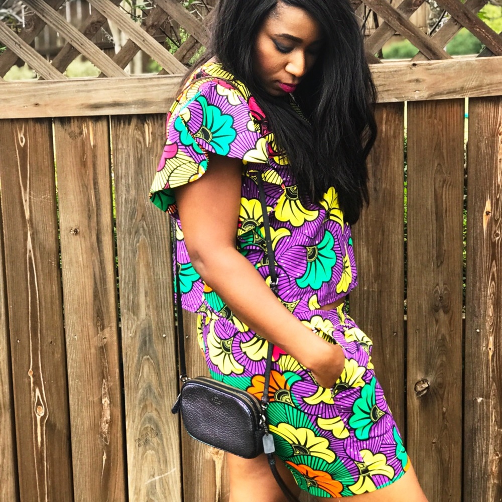 SOLD💖African Print Patterned Women’s Shorts Set