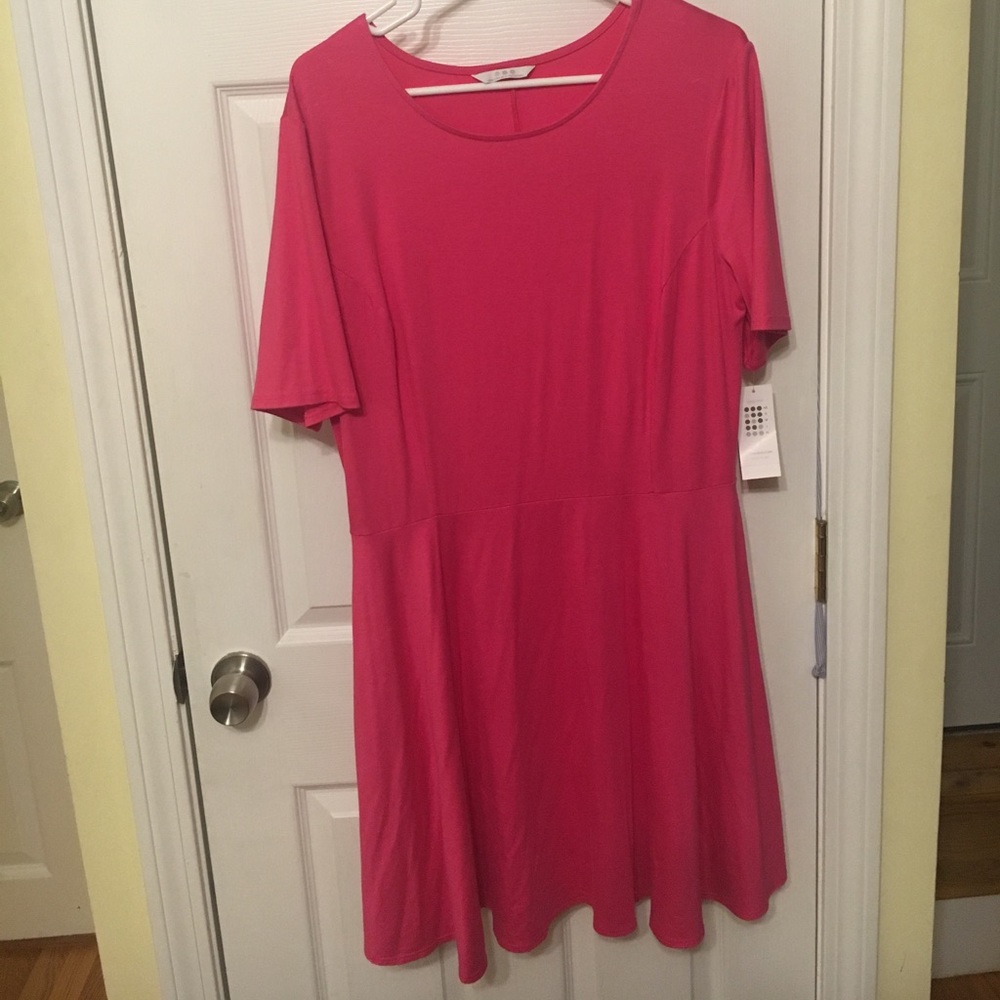 Three Dots Fit and Flare (pink)