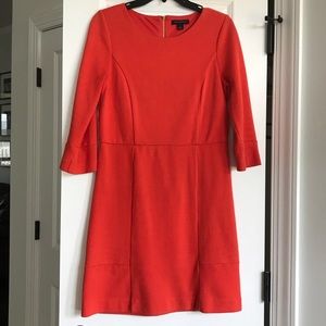 Super Flattering Orange Banana Republic Dress.