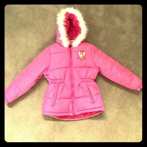 NWT lined Disney Princess hooded puffy coat