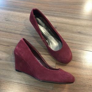 Maroon Merona Suede Wedges