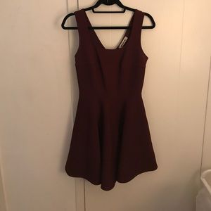 Burgundy cocktail dress