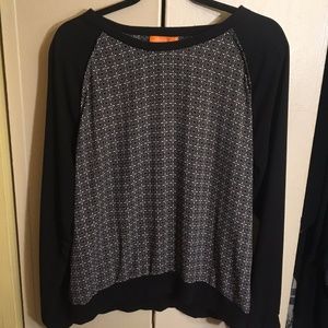 Black long sleeved shirt with celtic pattern on