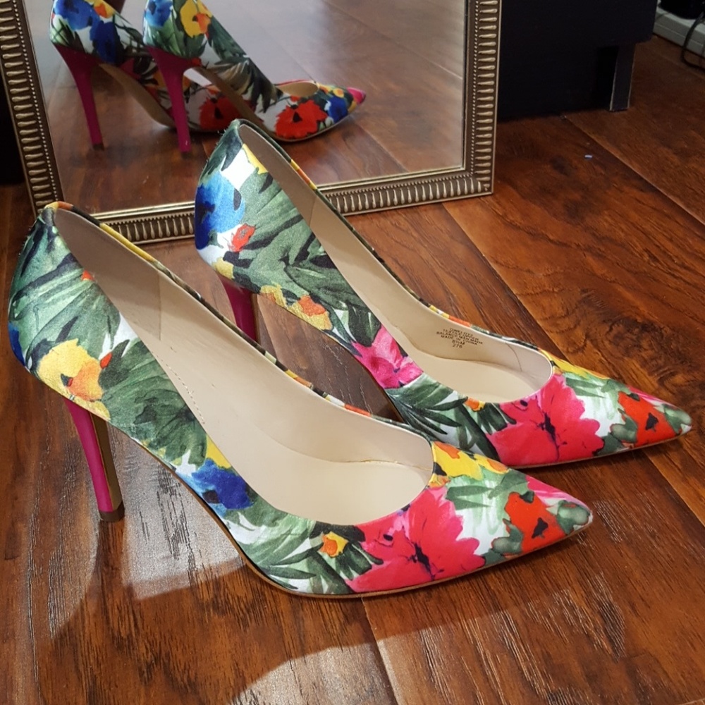 Floral high heels