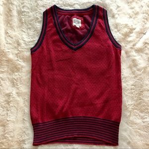 Blue and Red Sweater Vest