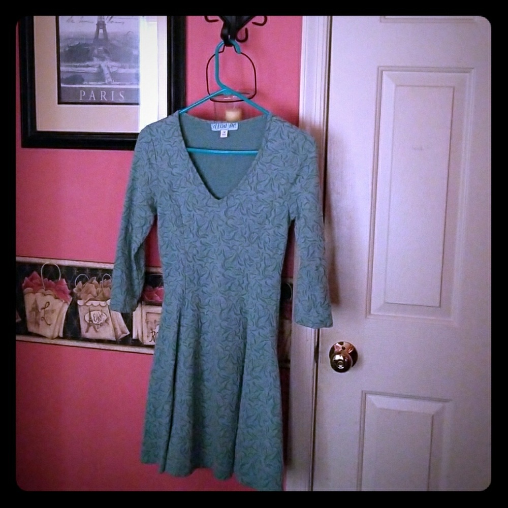 Green sweater dress