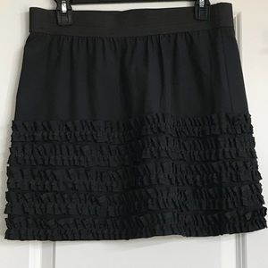 Charcoal Ruffle Mini Skirt by The Limited. Size M.