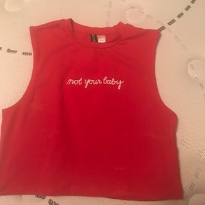 Red crop top