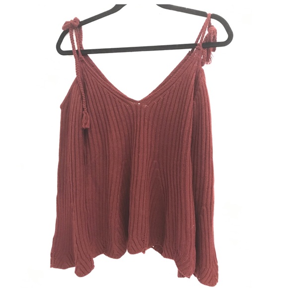 🌻American Rag Ribbed Cold Shoulder Sweater - Picture 1 of 2