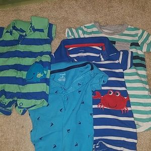 Collared coverall shortalls