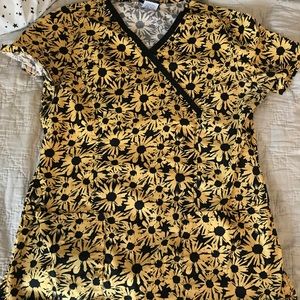 Sunflower scrub top