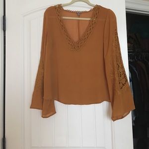 Mustard yellow flow-y top