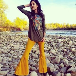 Faux Suede Bell Bottoms