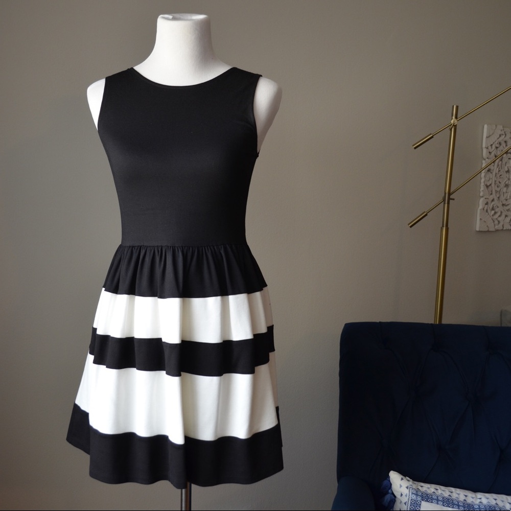 DONATED | Striped fit & flare dress
