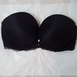 Victorias Secret Black Strapless Bra