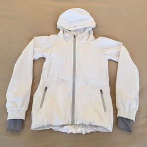 Lululemon white jacket with thumb holes