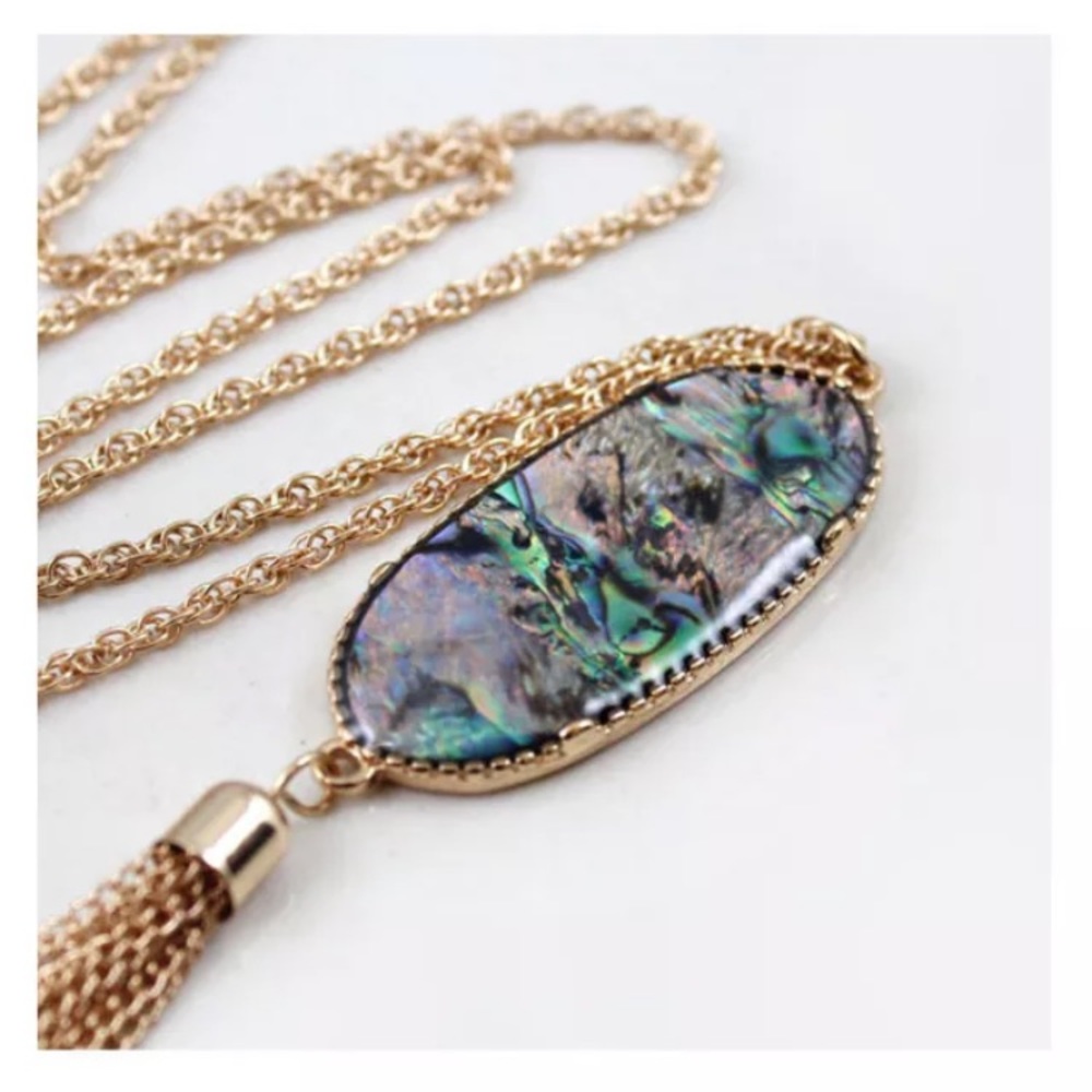 Abalone Shell Tassel Necklace