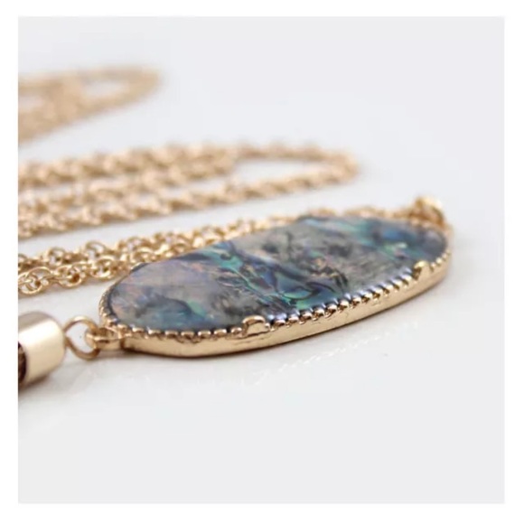 Abalone Shell Tassel Necklace - Picture 2 of 4