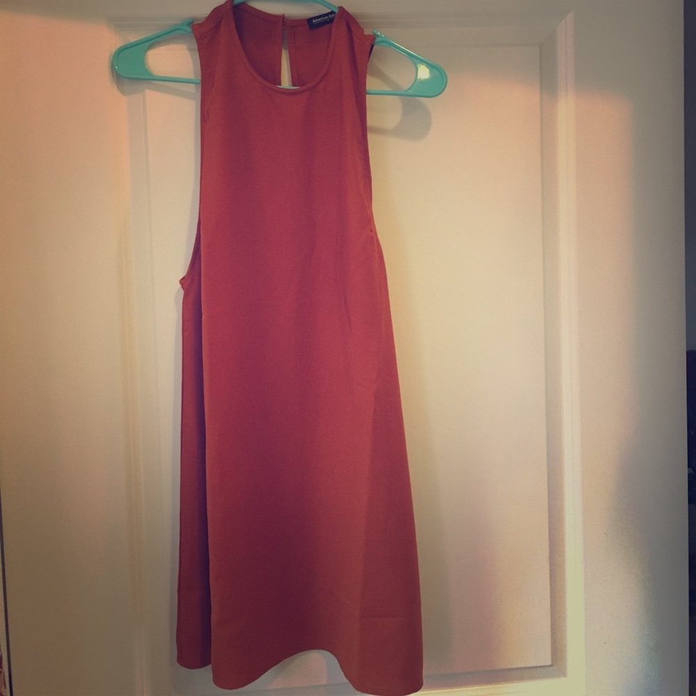 Burnt orange fall dress