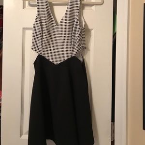 Black and white formal dress