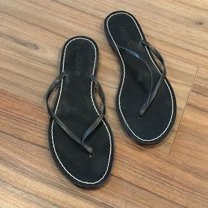 Black J Crew Flip-Flops