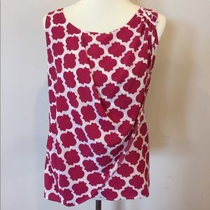 Loft pink sleeveless blouse