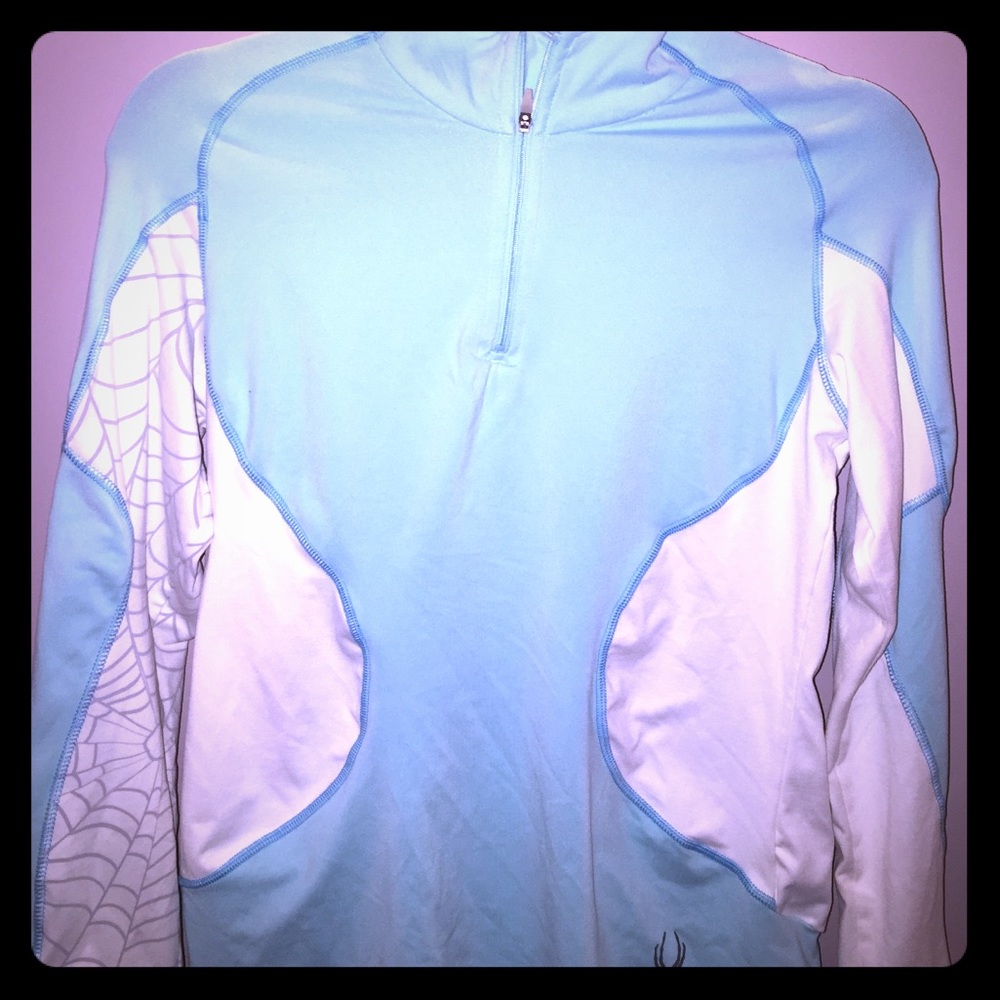 Spyder women's 8 pullover 3/4 zip mint green