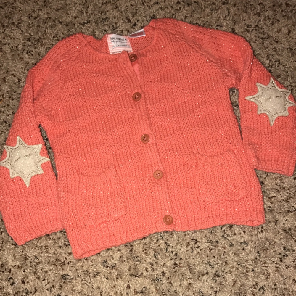 Zara cardigan with elbow patch size 12/18 mon