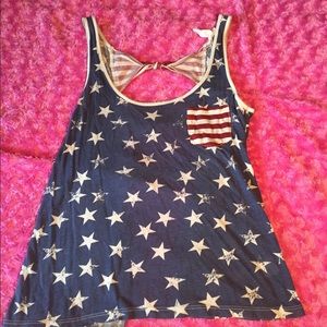 Size small open back tank top
