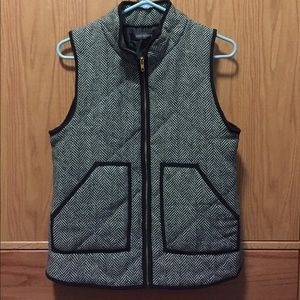 Chevron Print Quilted Vest