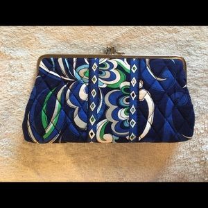Vera Bradley Mediterranean Blue Kisslock Wallet