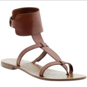 Cognac Sam Edelman Gladiator Sandals w/Cuffs