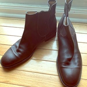 J Crew brown boots - barely worn. Size 12.