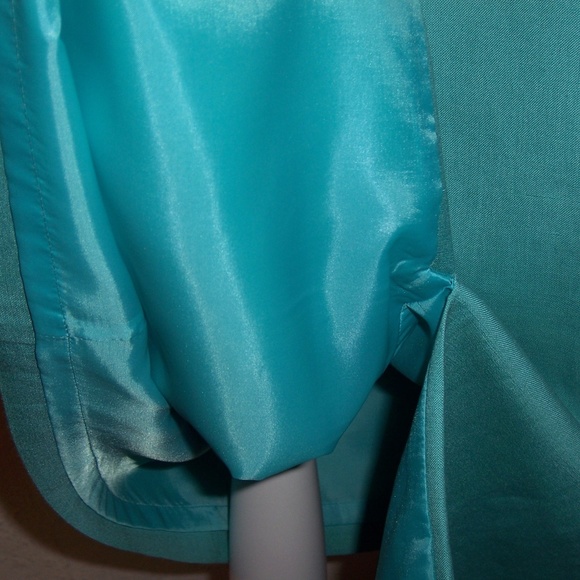 Jessica Howard Aqua Linen Sleeveless Dress 20WP - Picture 6 of 7