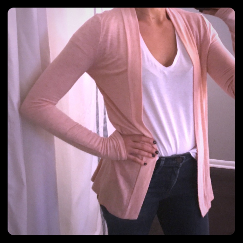 Slub Blush Long Cardigan