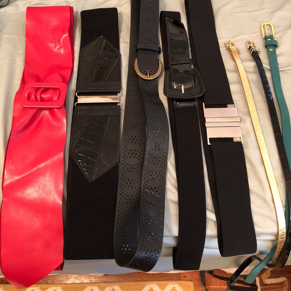 Lot of 8 plus size fashion belts!