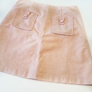 A line velveteen mini skirt 60s style