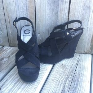 G by Guess Black Wedges